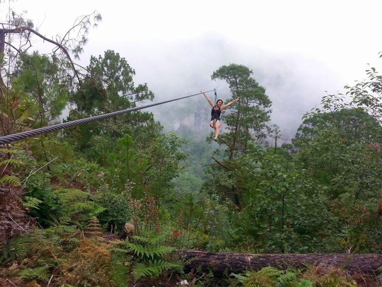 Rancho San Gabriel: Tirolesas a 300 metros de altura en Puebla